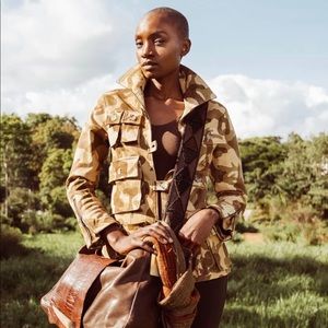 Anna Trzebinski Camo Suede Jacket size 4